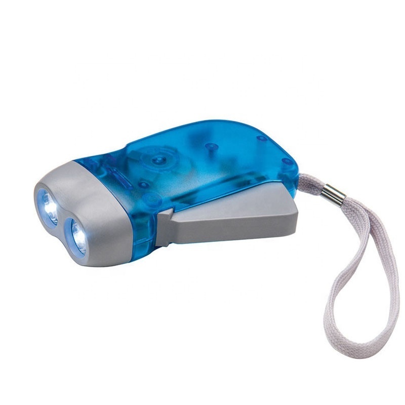 New Design Emergency Hand Press Flashlight Torch Dynamo Power 3 LED Flashlight