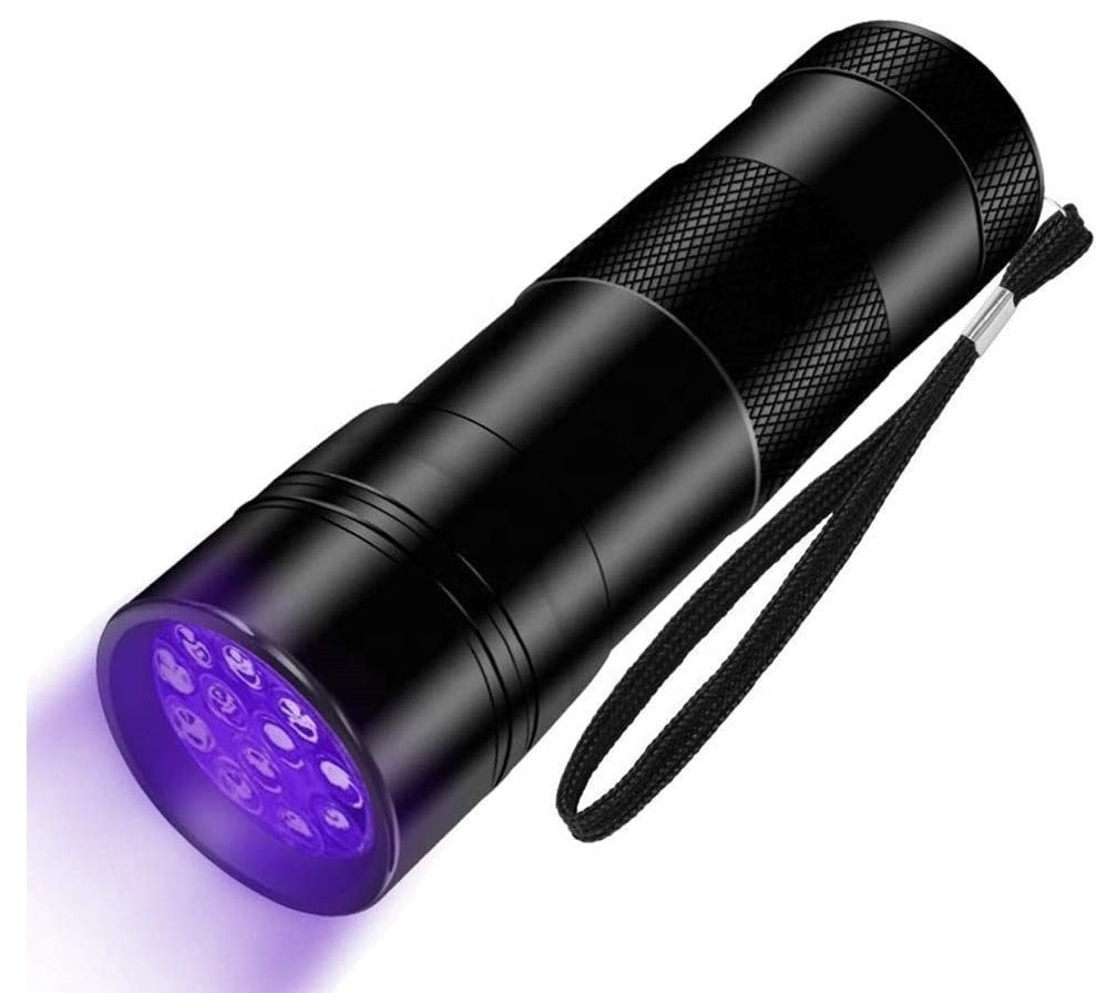 395nm Mini UV Torch Light Purple Light Flashlight AAA Battery LED UV Flashlight