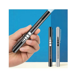 Aluminium Alloy Pen Torch Light Mini Led Pen Flashlight With Clip Rechargeable 2 in 1 Nurse Pen Light