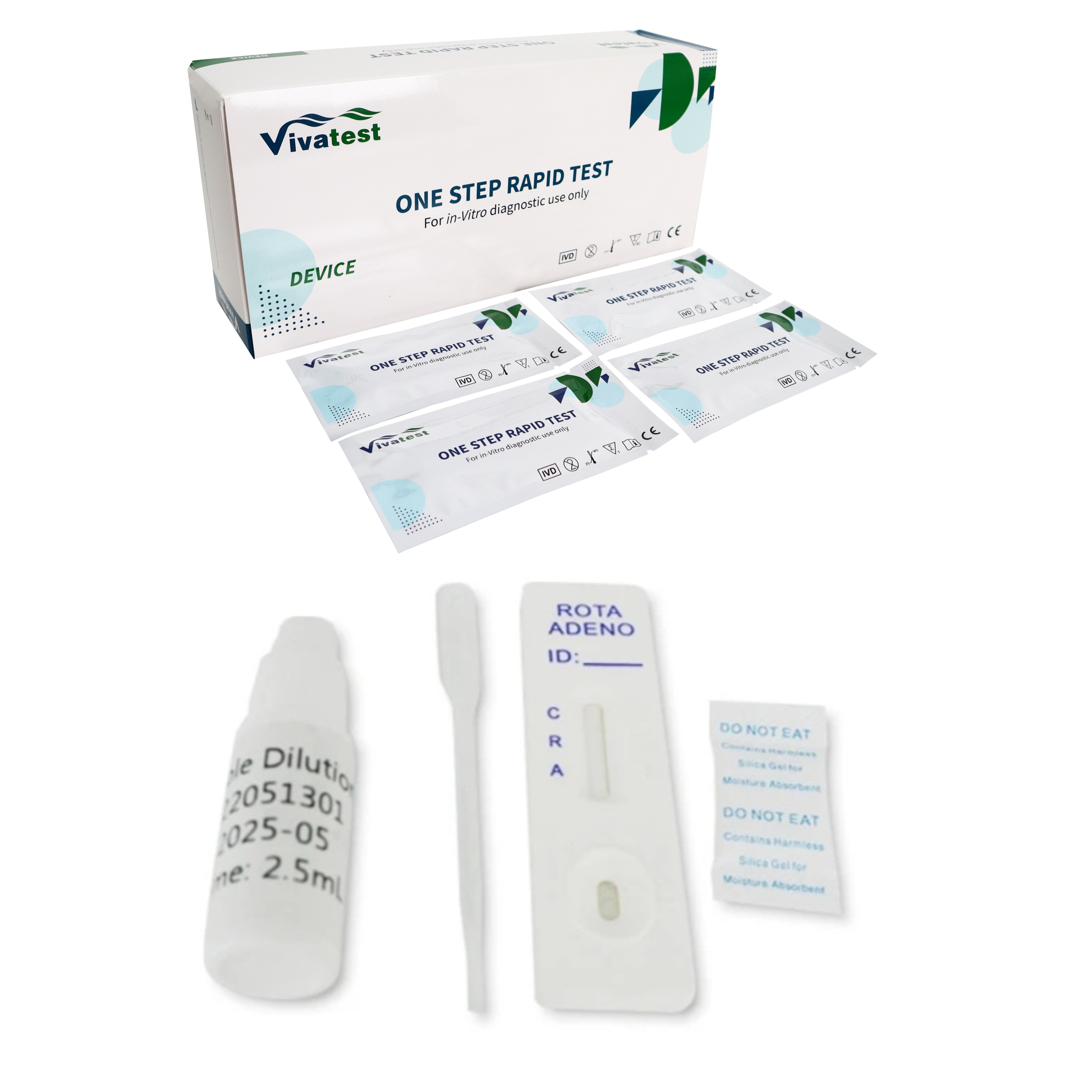 Vivatest High Quality Medical Use Adenovirus Rotavirus Test Rota Adeno Antigen Rapid Test Kit