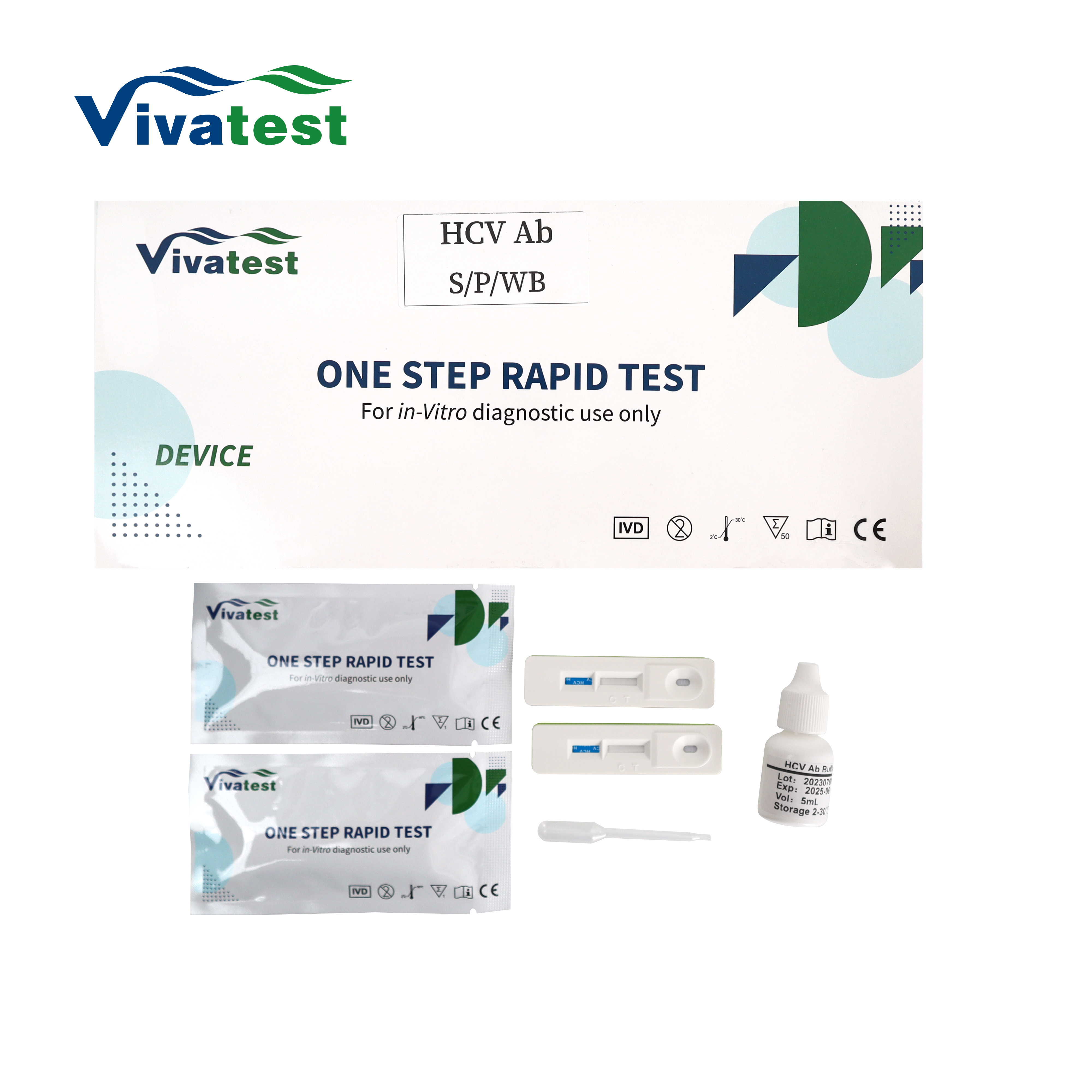 Vivatest Rapid Diagnostic  Test Syphilis/Hpylori/Malaria/Dengue/Typhorid Hcv Rapid Test Kit