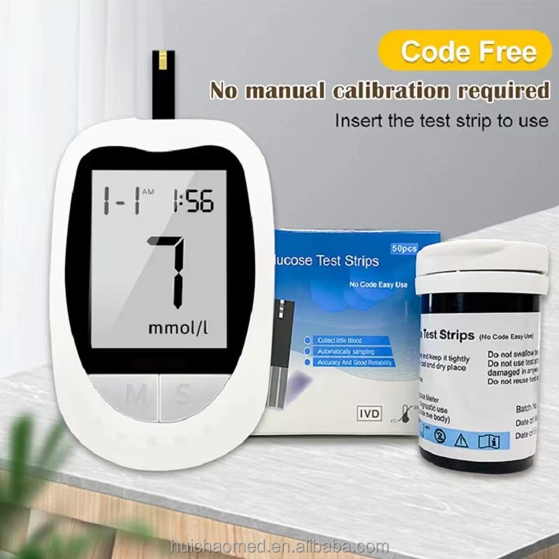 Easy Use Diabetes Blood Sugar Test Kit Test Strips Blood Glucose Meter Digital Glucometer With Factory Price