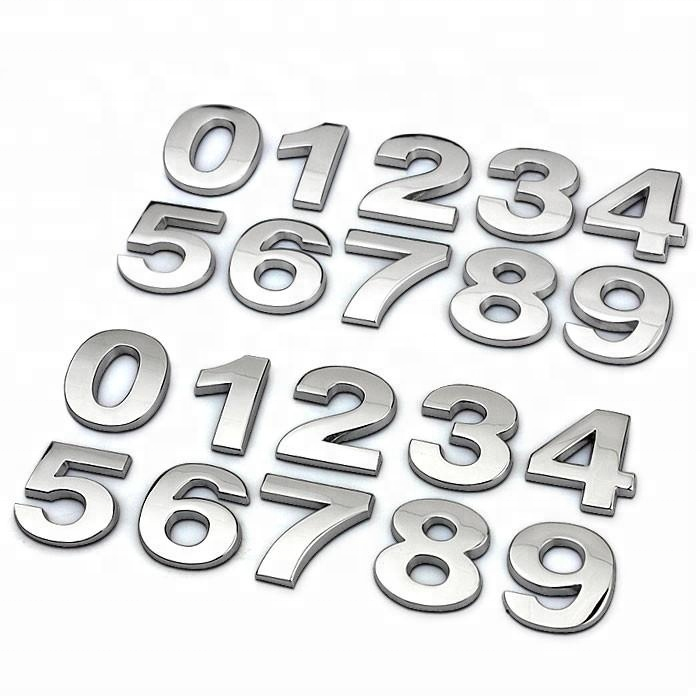 25mm 35 mm Custom Car Chrome letter 3D Number alphabet letter Emblem Sticker