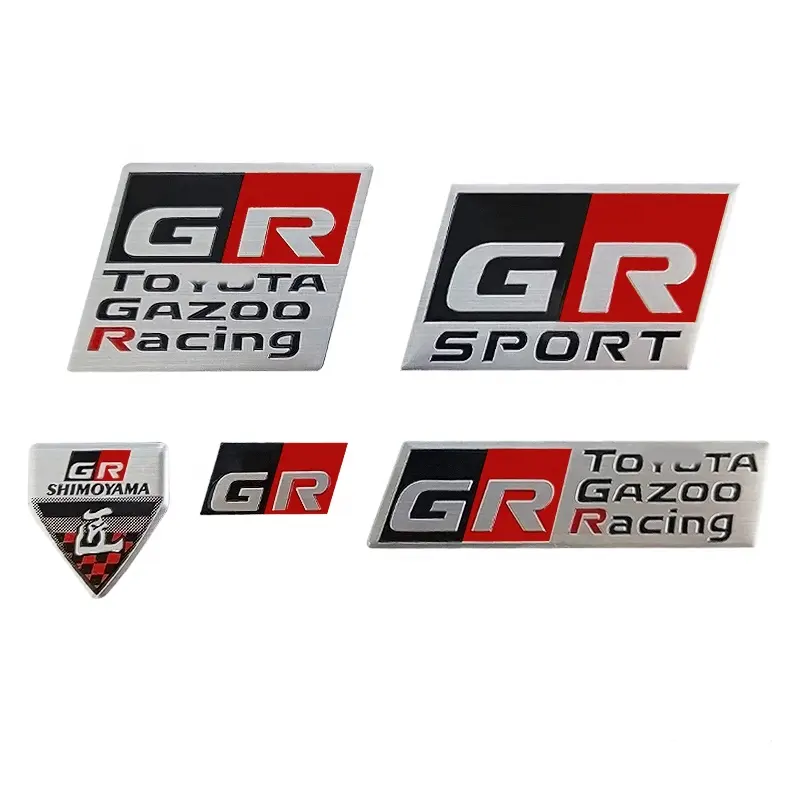 GR SPORT GAZOO Racing modified letter car side body fender decorate decal sticker emblem for Toyota