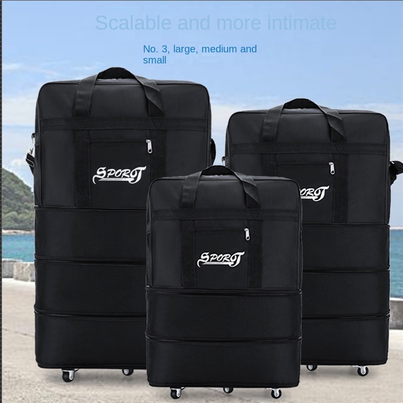 Custom Logo Waterproof Factory Large Capacity Waterproof Foldable Travelling Luggage Trolley Suitcase Bags