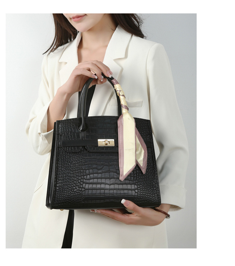 European And American Bag Trendy Handbag Crocodile Pattern Shoulder Bag Wholesale Purses For Women Handbag BestSuppliers