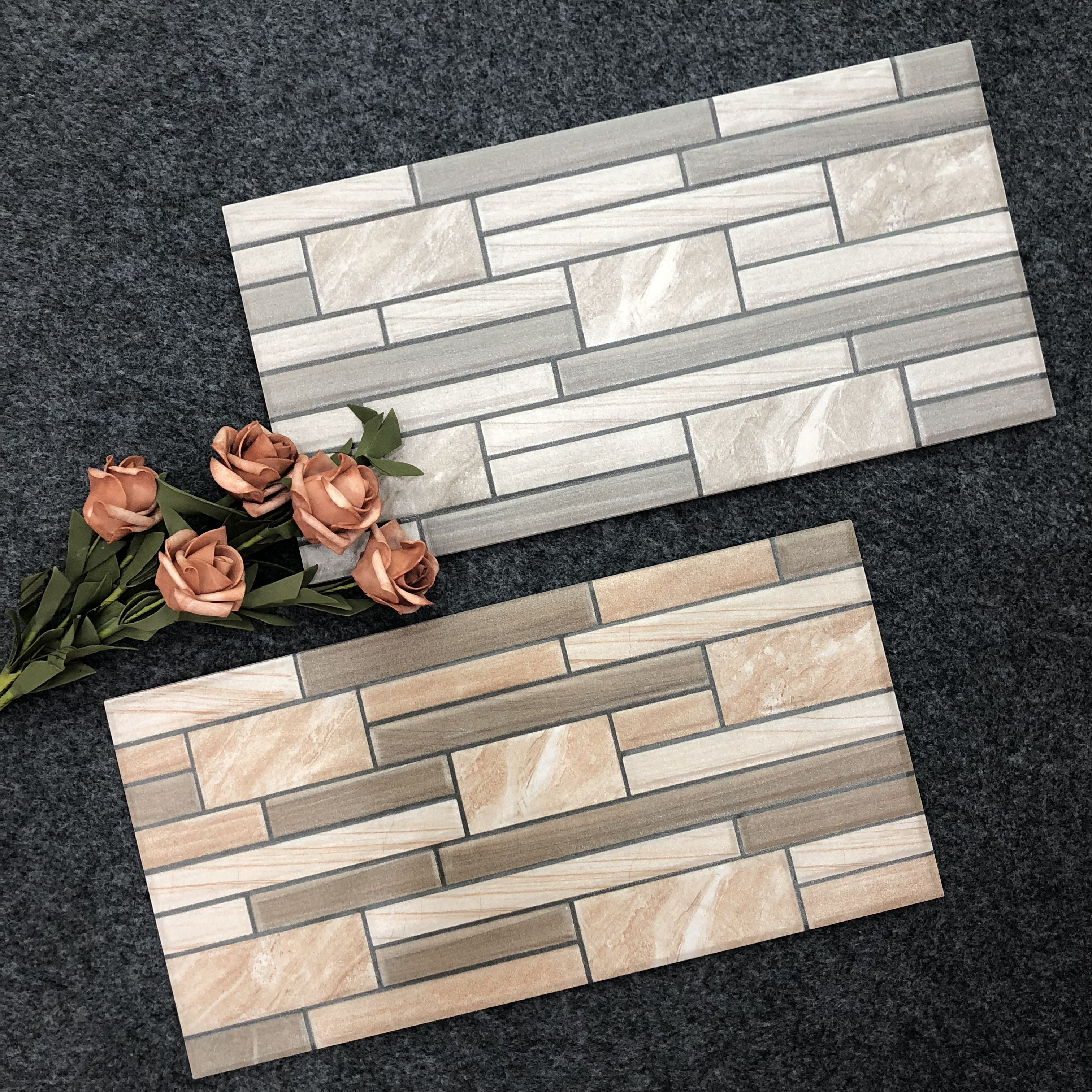 200*400mm stone 3d wall tile for villa exterior wall