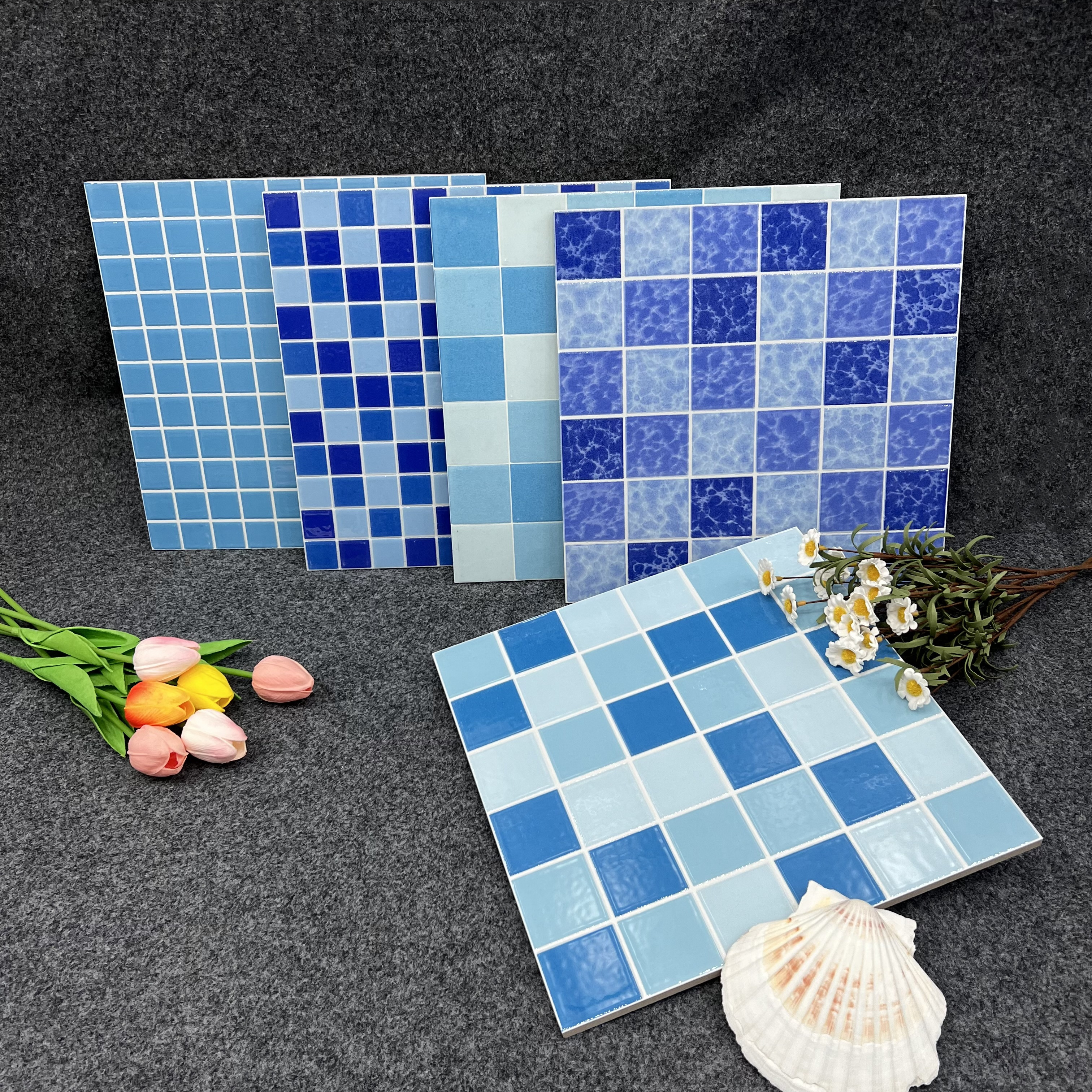 300*300mm look mosaic ceramic tile for  bathroom  shower wall and swimming pool floor