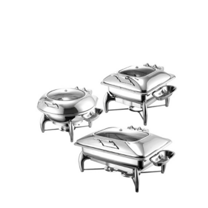 Luxury Hotel Catering Equipment Stainless Steel Chafing Dish Buffet Round Square Rectangular Food Warmer Buffet