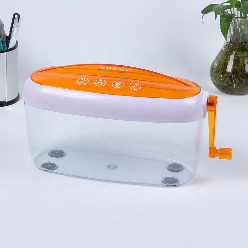 Safe and reliable exquisite workmanship functional plastic mini paper shredder