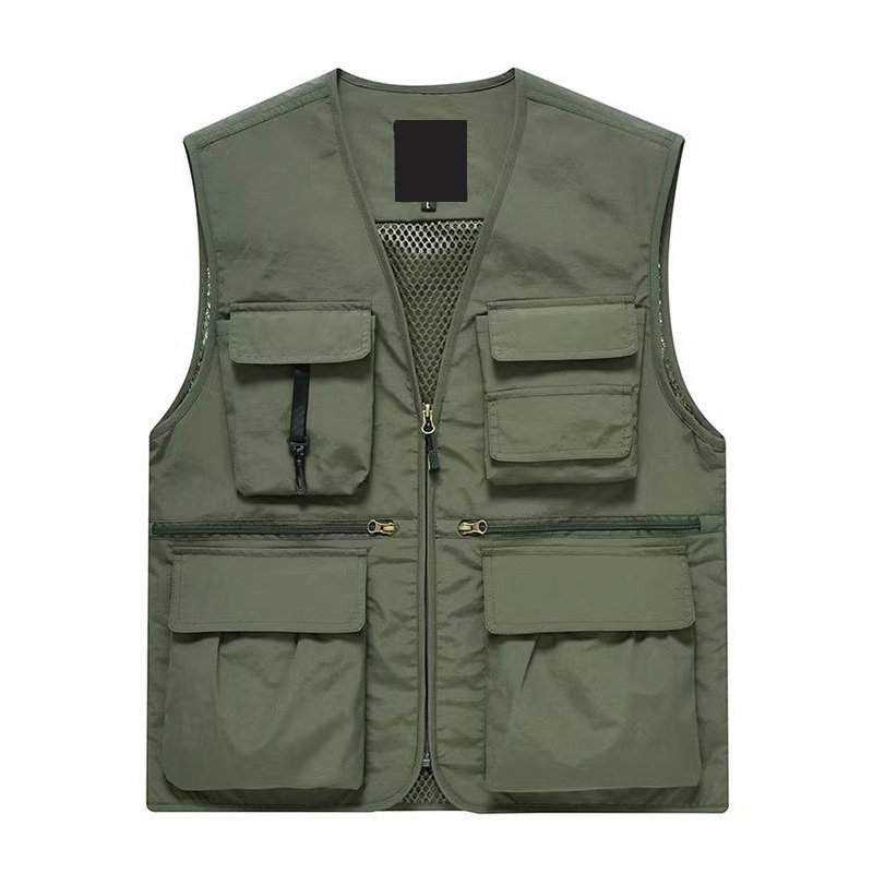 Men's Multi Pockets Cargo Waistcoat Vest For climbing fishing shooting Hiking Journalist Photography Vest Waistcoat