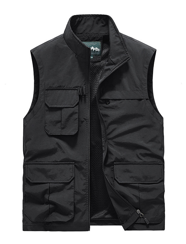 Custom Multi Pockets Utility Climbing Hunting Mesh Plus Size Men'S Vests & Waistcoats Gilet De Travail Homme Jacket Utility Vest