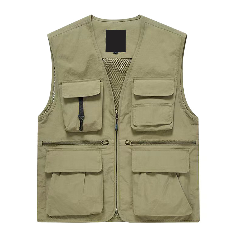 Men's Multi Pockets Cargo Waistcoat Vest For climbing fishing shooting Hiking Journalist Photography Vest Waistcoat