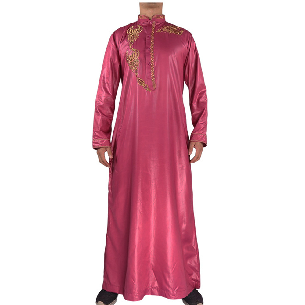 Moroccan Stock Saudi Arab Dubai Designer Arab Al Daffah Haramain Men's Thobe Brands Jubba For Men Designs