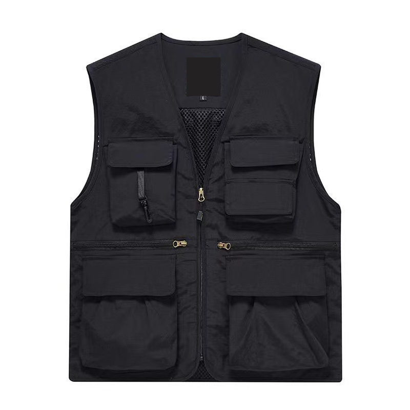 Men's Multi Pockets Cargo Waistcoat Vest For climbing fishing shooting Hiking Journalist Photography Vest Waistcoat