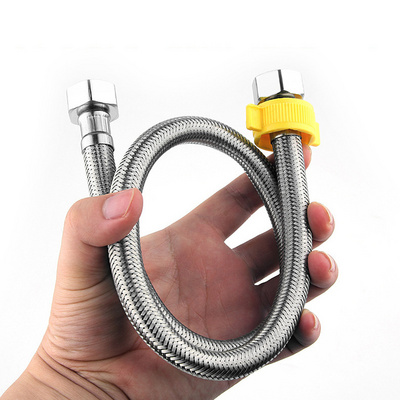 304 stainless steel braided hose for kitchen faucet hot and cold water hose double lock for basin faucet 1/2*1/2 hose