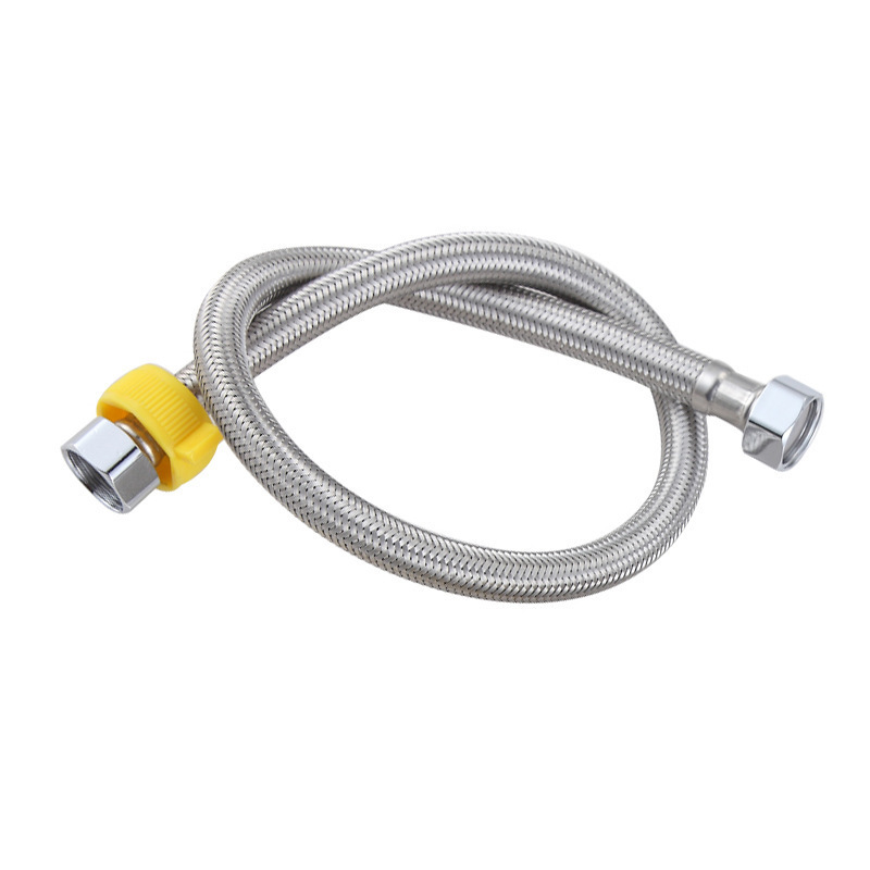 304 stainless steel braided hose for kitchen faucet hot and cold water hose double lock for basin faucet 1/2*1/2 hose