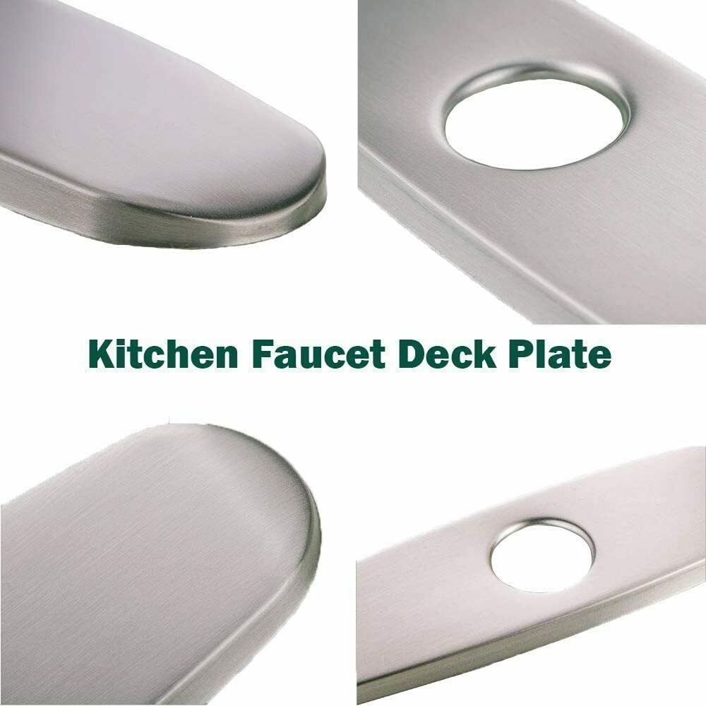 Brushed Stainless Steel Kitchen Faucet Hole Cover Plate Kitchen Faucet Basin Waterproof Deck Base Shim Pad