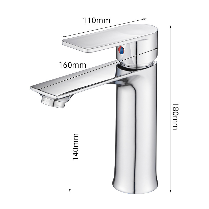 New Basin Tap Single Handle Deck Mounted Factory Price Rotatable  Bathroom Tap Chrome Wash Basin Faucets