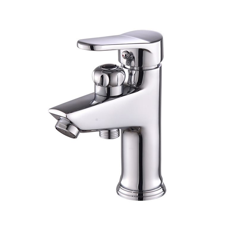 New Design Modern Tap Bathroom Mixer Brass Basin Faucet With Shower Head Single Hole Deck Mounted Washing Tap