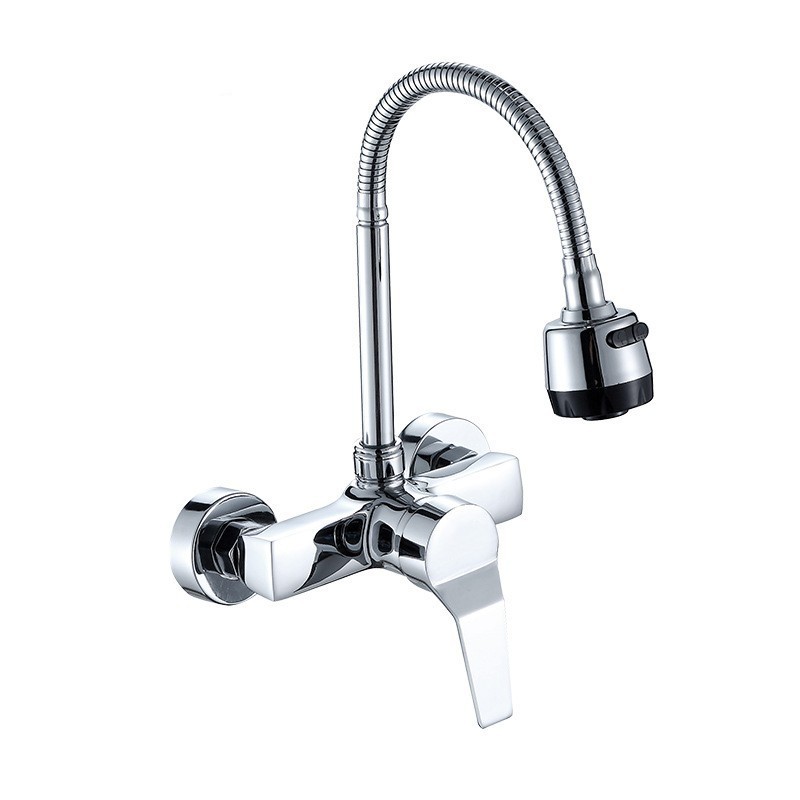 Hot Sales Hot and Cold Water Sink Faucet Single Handle Wall Mount Bar Mixer Faucet For Kitchen