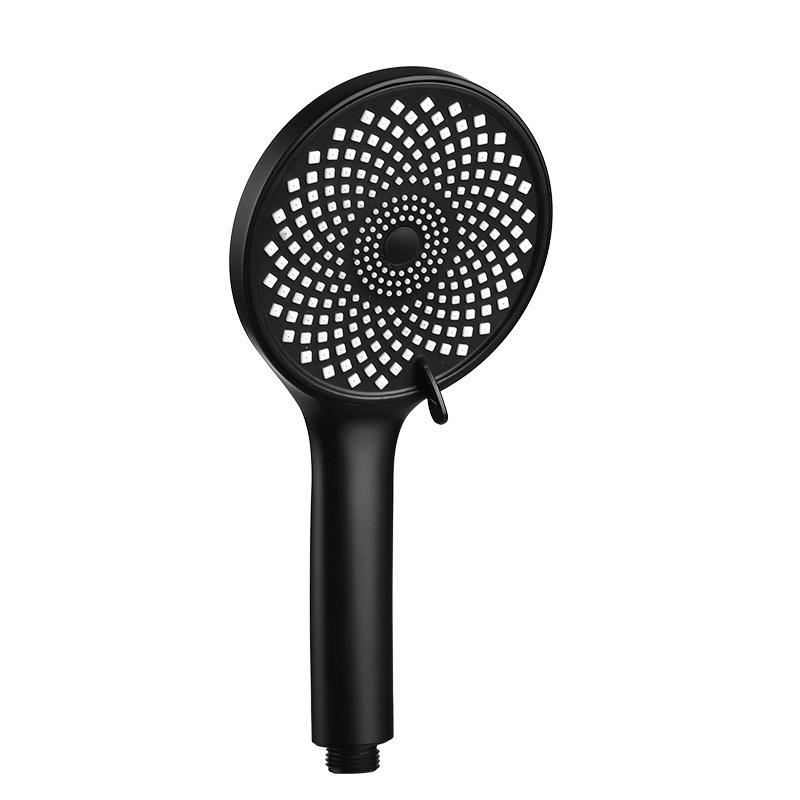 Wholesale Simple Style Black Stainless Steel Hose And Wall Mounted Holder Abs Plastic Hand Shower Head Sets