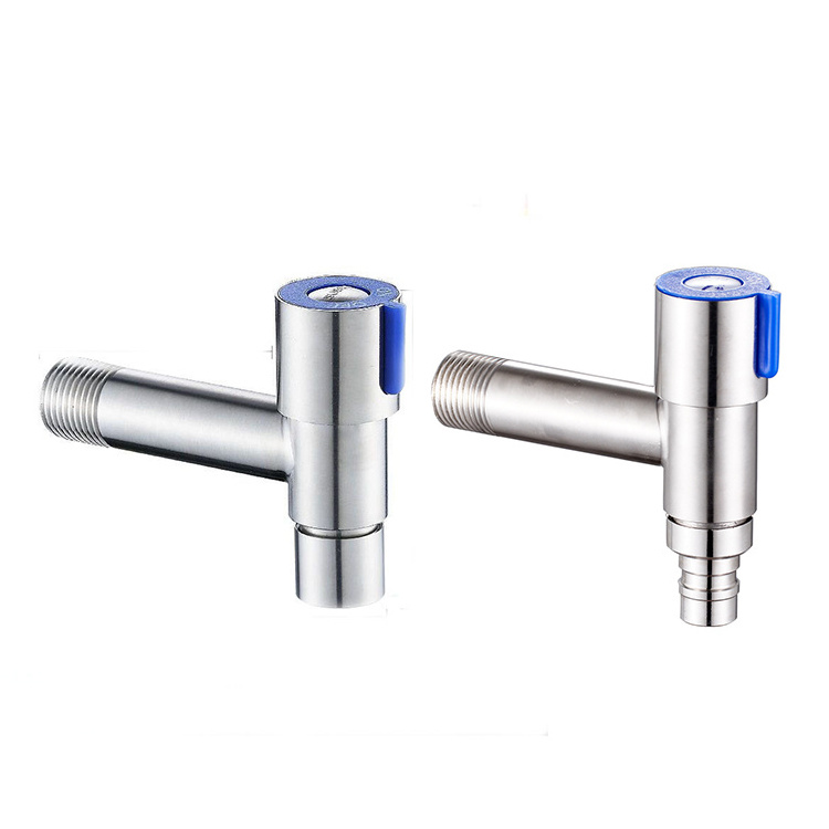 Brushed Stainless Steel Sus304 Bathroom Washing Machine Faucet Wall Bathroom Hose Bib Tap Single Cold Outdoor Taps