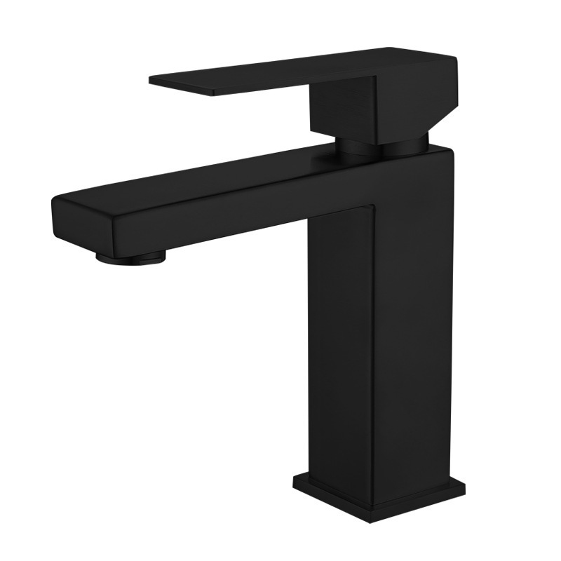 Single Handle Matt Black SUS304 SUS 304 Stainless Steel Cheap Bathroom Basin Sink Tap Faucet For Bathroom