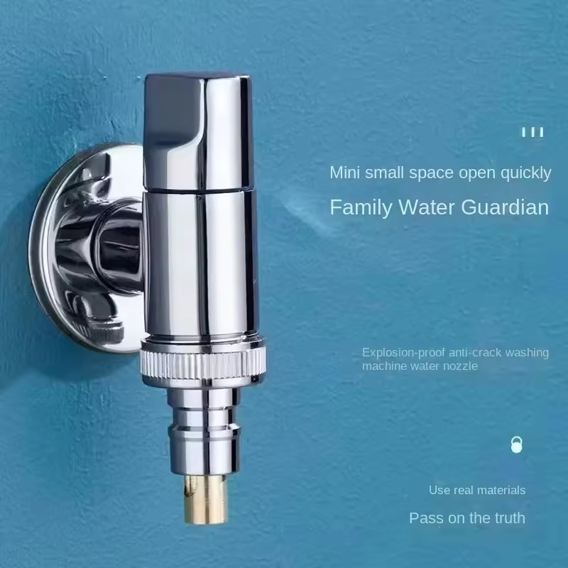 Hot Sales Copper Washing Machine Automatic Stop Valve Faucet Special Mini Short Joint Anti Falling Brass Faucet