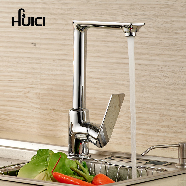 Hot Sale Deck Mounted bathroom hot and cold water kitchen faucet chrome brass deck mount kitchen faucets