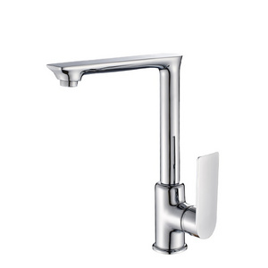 Hot Sale Deck Mounted bathroom hot and cold water kitchen faucet chrome brass deck mount kitchen faucets