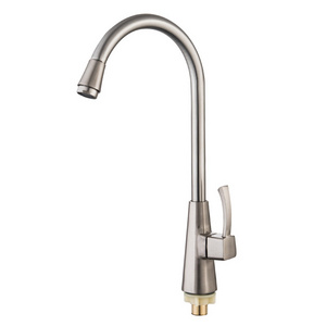 kitchen Wire drawing  sink tap single hole single handle cold water pull out faucet wall mounted zinc body kitchen faucet