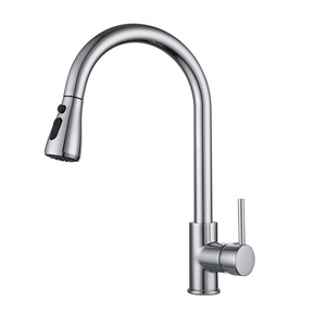 Industrial standard long neck mixing pull-out kitchen faucet