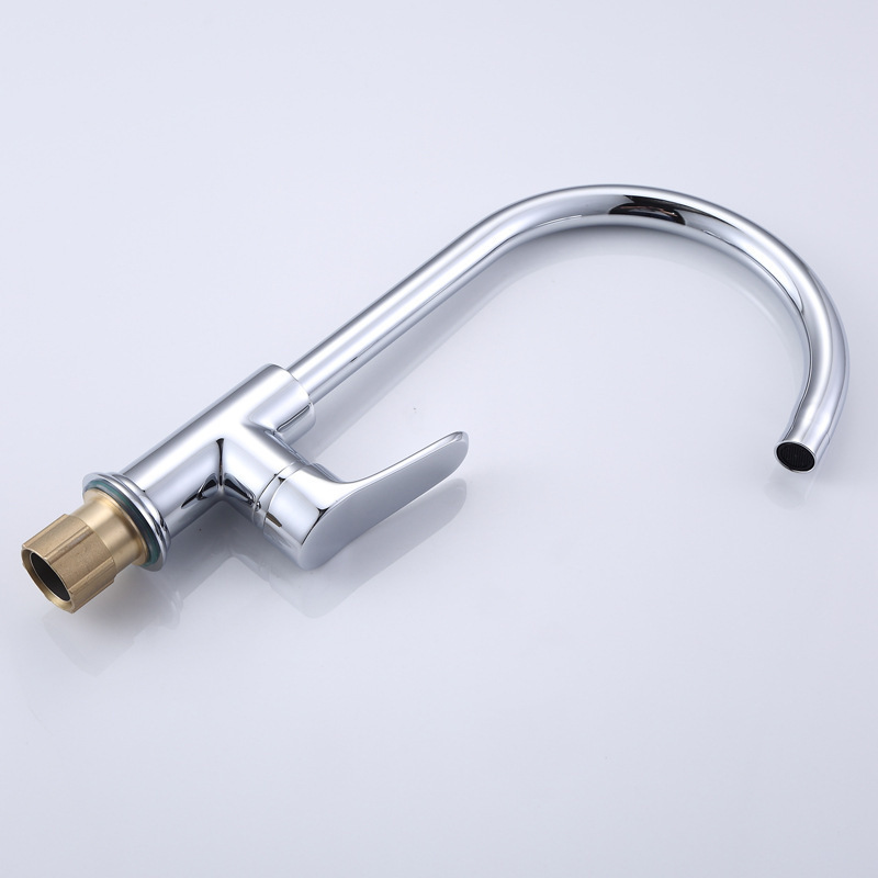 High Quality Sanitary Ware Stainless Steel Hot and Cold Single Handle Deck Mounted Sink Water Mixer Tap  Kitchen Faucet