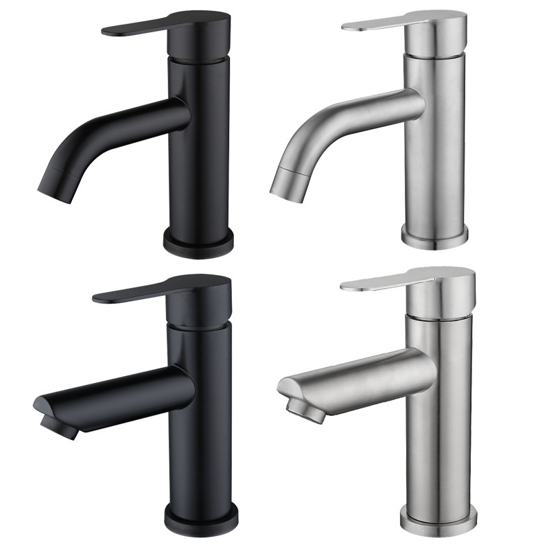 Single Hole Bathroom Faucet Single Handle Bathroom Sink Faucet Brushed Nickel  black Stainless Steel Basin Mixer Tap