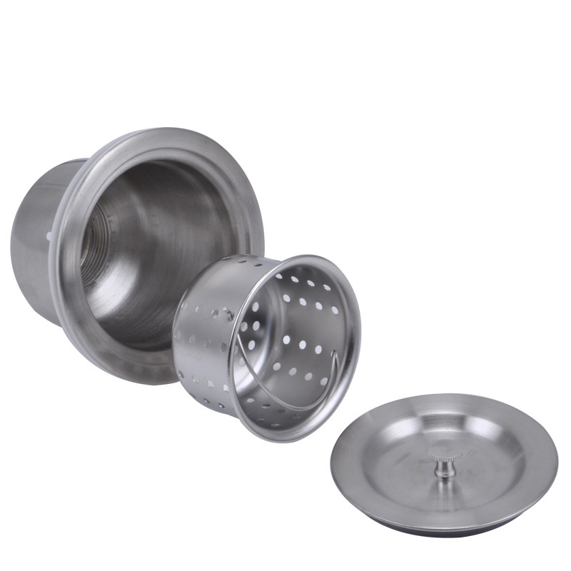 stainless steel Kitchen Sink Strainer with Removal Basket, drainer stopper. round shape stainless steel