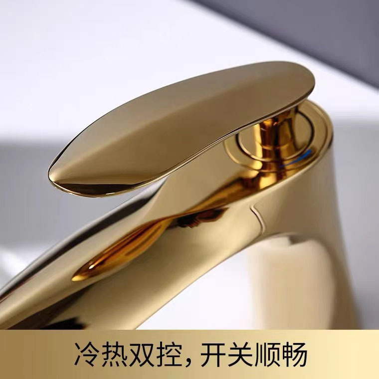 Luxury Chrome Deck Mounted Single Handle Brass Gold Basin Faucets