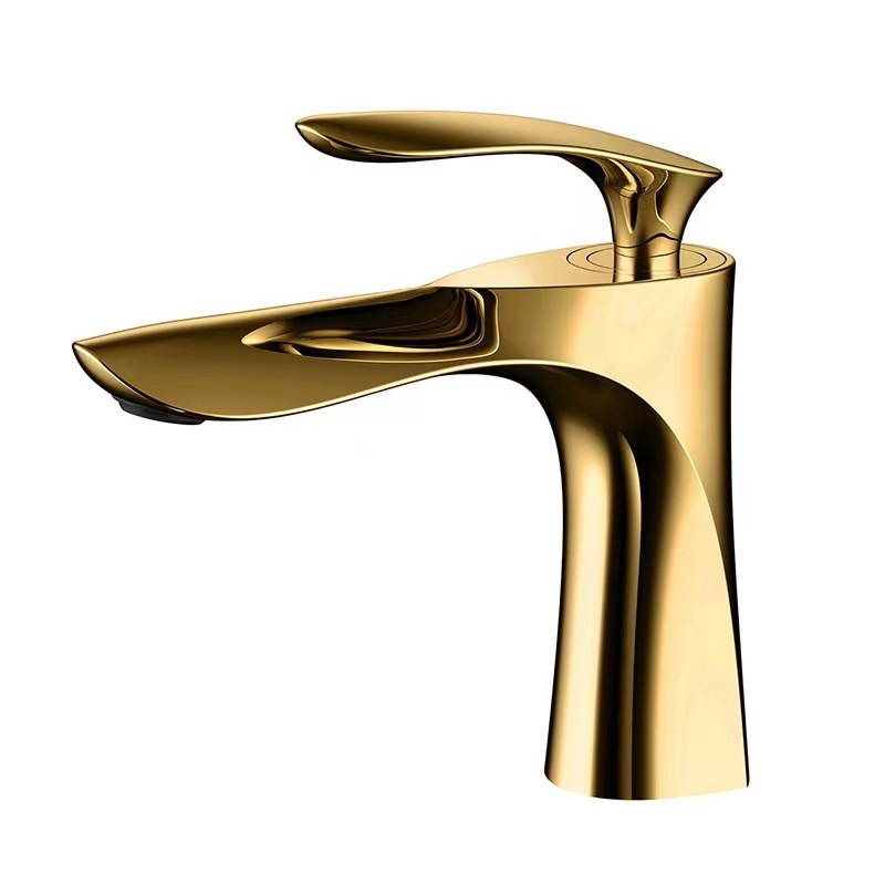 Luxury Chrome Deck Mounted Single Handle Brass Gold Basin Faucets