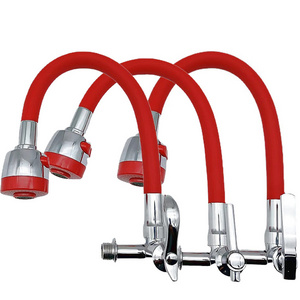 High Quality Zinc Alloy Cold Water Wall Mount Faucets Color Flexible Hose Kitchen Sink Faucet