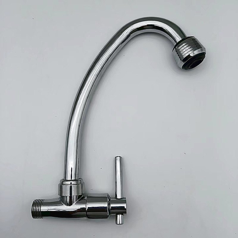 Hot Sale Durable Faucet Single Handle Single Cold Water Design Kitchen Faucet With Flexible Outlet Wall