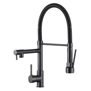 Rose Gold Pre Rinse 360 degree rotating kitchen taps Spring Pull down Kitchen sink Faucet