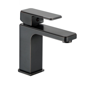 European light luxury faucet hot and cold household bathroom sink black on the wash basin basin faucet quartet black basin tap