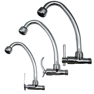 Hot Sale Durable Faucet Single Handle Single Cold Water Design Kitchen Faucet With Flexible Outlet Wall