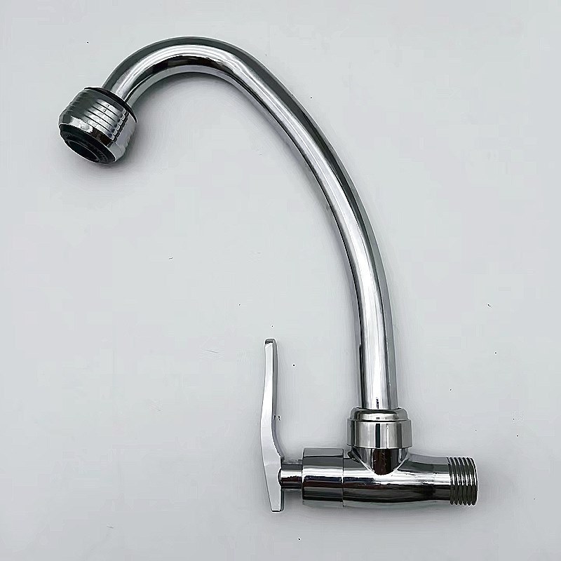 Hot Sale Durable Faucet Single Handle Single Cold Water Design Kitchen Faucet With Flexible Outlet Wall