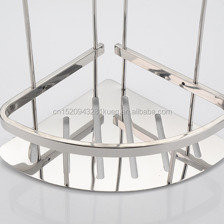 Triangular Steel Rack Bathroom shelf Triangular storage rack SUS304 Stainless steel corner ...