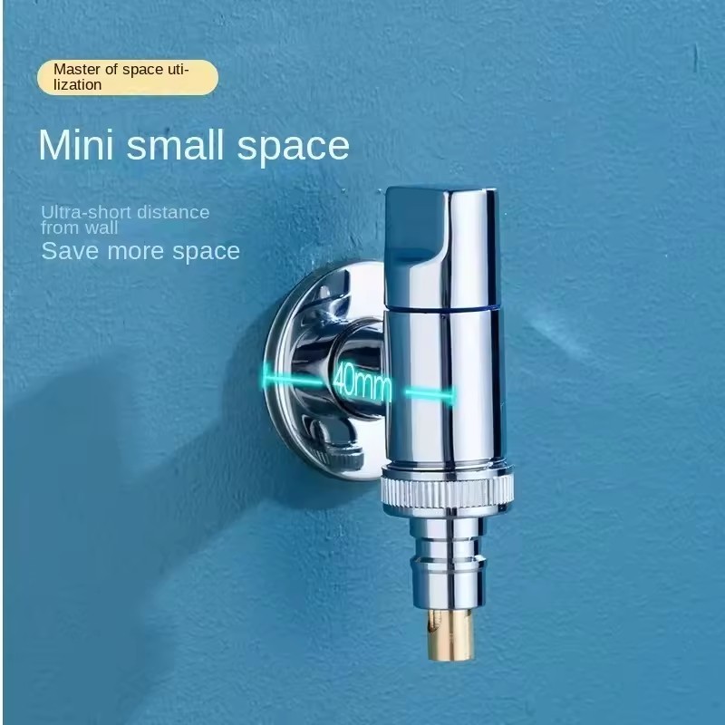 Hot Sales Copper Washing Machine Automatic Stop Valve Faucet Special Mini Short Joint Anti Falling Brass Faucet