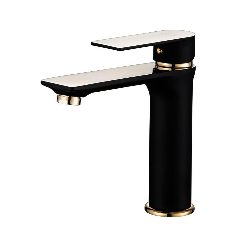 Modern design of black and gold bathroom faucets and brass bathroom faucets