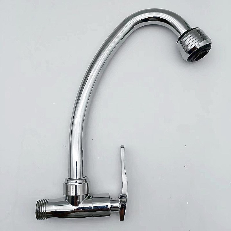 Hot Sale Durable Faucet Single Handle Single Cold Water Design Kitchen Faucet With Flexible Outlet Wall