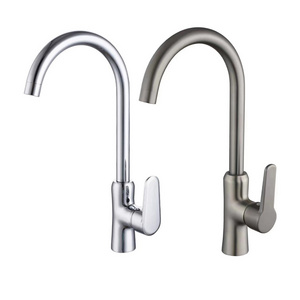 Modern Gun Gray Hot And Cold Water Tap Brass Mixer Sink Faucet Chrome Finish Kitchen Taps