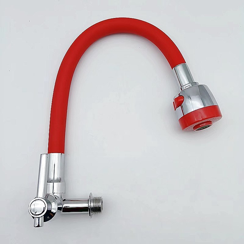 High Quality Zinc Alloy Cold Water Wall Mount Faucets Color Flexible Hose Kitchen Sink Faucet